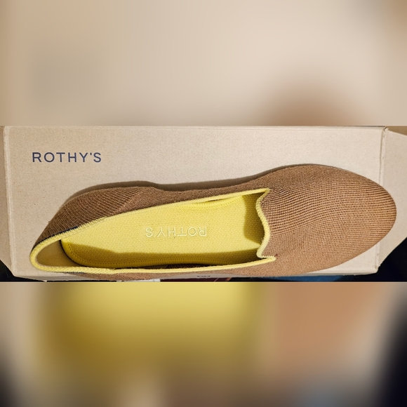 Rothy's Merino Clove and Yellow Wool Flat Loafers NWT dust Bag - Picture 7 of 9